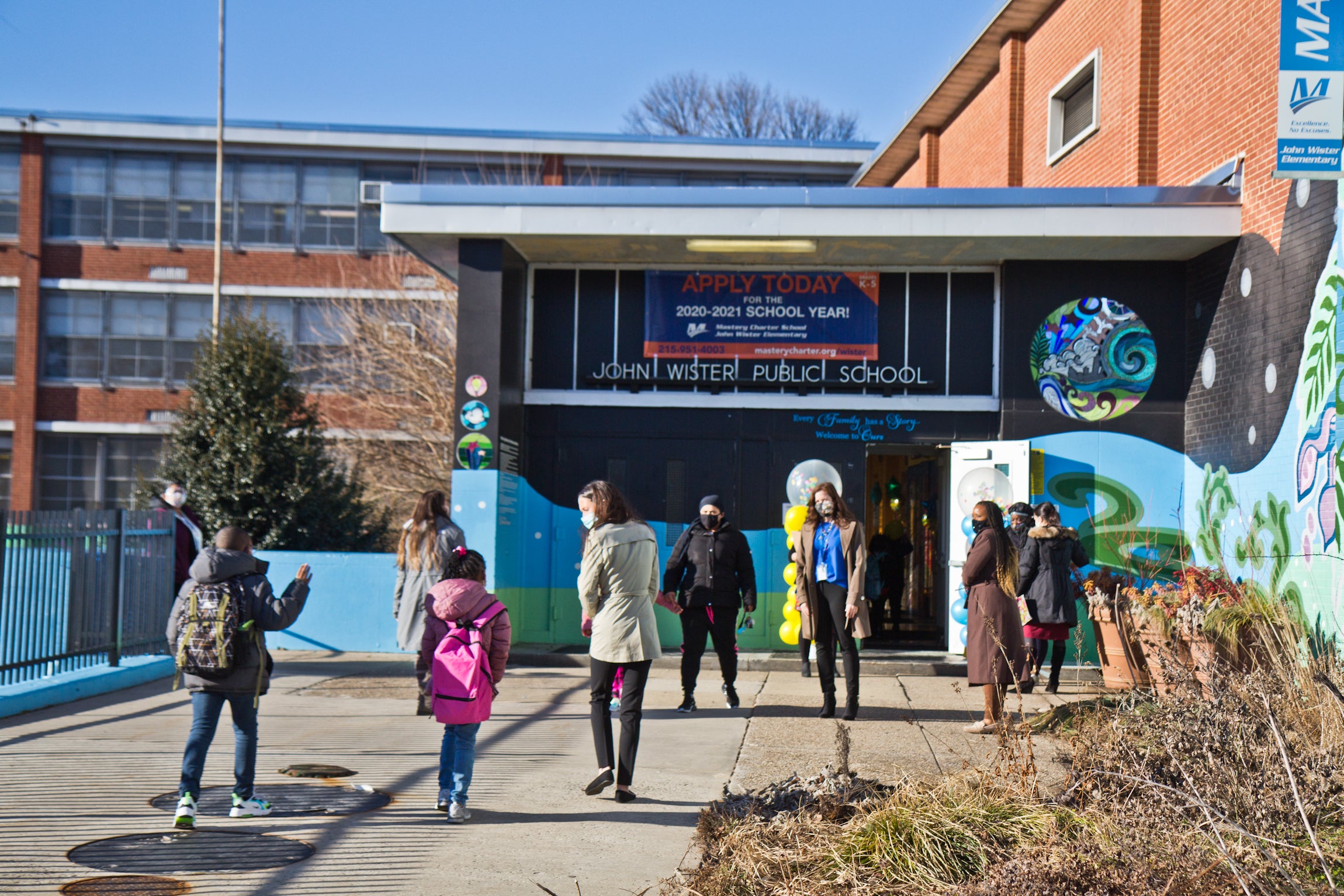 Students return to John Wister Elementary School