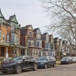 Homes on North 50th Street in West Philadelphia. (Kimberly Paynter/WHYY)