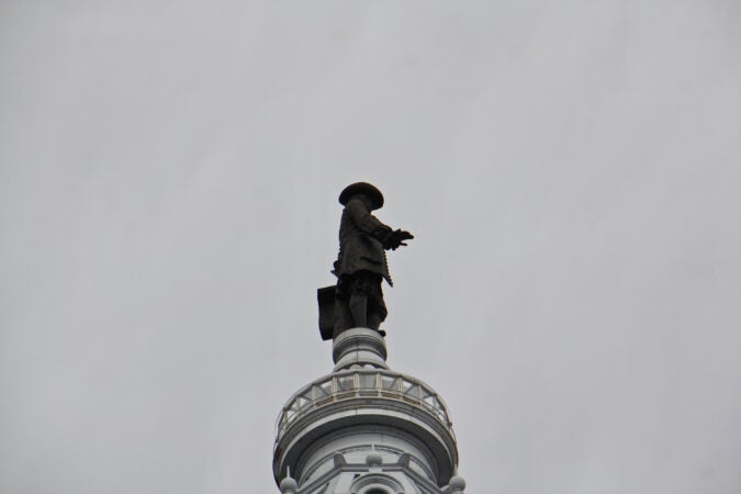 The William Penn statue atop City Hall