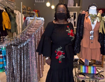 Edith Blackwell is the owner of Edie’s Boutique in Chester, Pa. (Kimberly Paynter/WHYY)