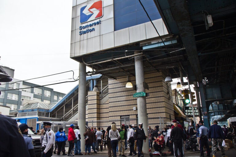 Kensington residents gather at SEPTA’s Somerset Station to protest its closure
