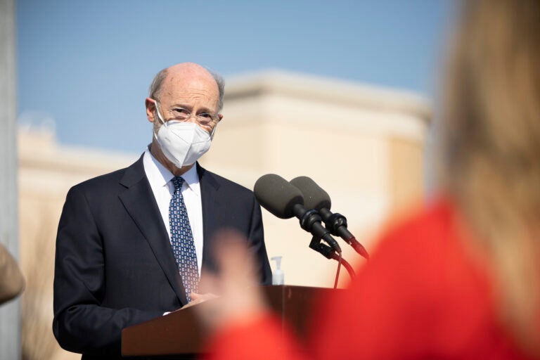 Pa. Gov. Tom Wolf speaks during a press conference in Lancaster on March 10, 2021. (Gov. Tom Wolf/Flickr)