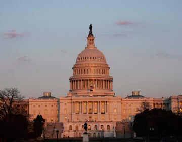 The sun sets on the U.S. Capitol building, Thursday, March 4, 2021, in Washington. (AP Photo/Alex Brandon)