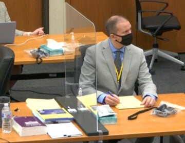 In this image from video, defendant and former Minneapolis police officer Derek Chauvin, right, listens as Hennepin County Judge Peter Cahill presides over pretrial motions before jury selection Tuesday, March 9, 2021 at the Hennepin County Courthouse in Minneapolis.  Chauvin is charged in the May 25, 2020 death of George Floyd. (Court TV, via AP, Pool)