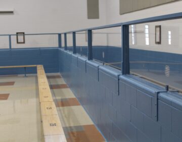 The visitation room at James T. Vaughn Correctional Center (State of Delaware)