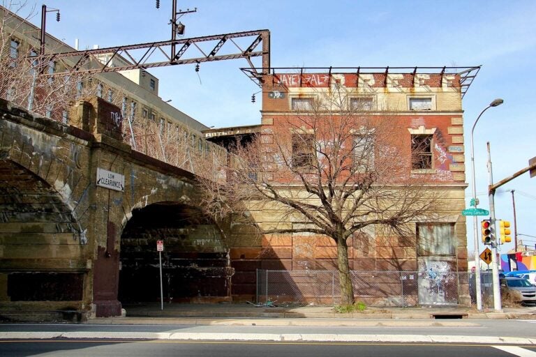 The owner of the former Spring Garden train station, once a stop on the Reading Railroad,  filed for permits to demolish the historic structure. (Emma Lee/WHYY)