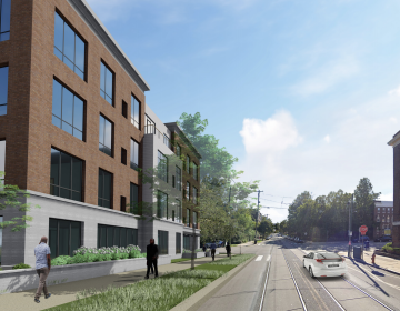 Rendering of protested development proposal at 48th & Chester Avenue in West Philly. (JKRP Architects)