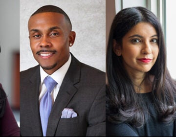 From left to right: Jaya Aysola, founder and executive director of Penn Medicine’s Center for Health Equity Advancement, Pierre Johnson, University of Chicago OB-GYN, Madi Sinha, physician and author, and Cesar Padilla, obstetric anesthesiologist