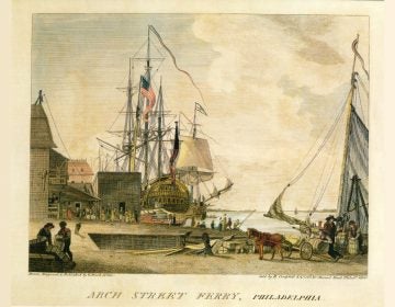 The virus is thought to have come ashore at the wharf where the Arch Street Ferry docked (Wikimedia Commons/Independence National Historic Park)
