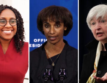 From left: Chief Labor Department economist Janelle Jones, chair of the Council of Economic Advisers nominee Cecilia Rouse and Treasury Secretary Janet Yellen.
(Department of Labor and Alex Wong/Getty Images)