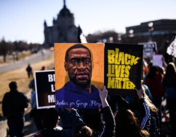 People march near the Minnesota State Capitol to honor George Floyd