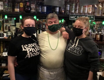 Theresa, John, and Aileen McShea in their restaurant