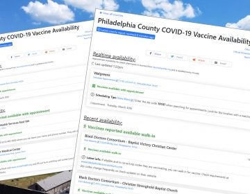 An illustration of COVID-19 vaccine appointment forms