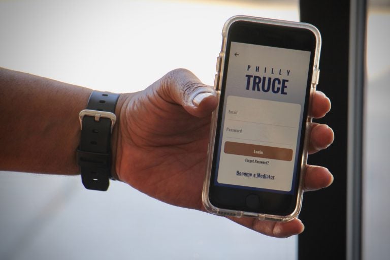 Philly Truce is an app that connects troubled neighborhoods with trained mediators who can calm disputes before they erupt in violence. (Emma Lee/WHYY)