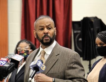 Philadelphia City Councilmember Curtis Jones speaks during a press conference