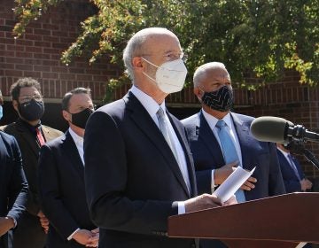 Gov. Tom Wolf addresses the media