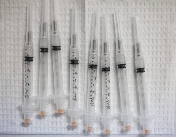 Syringes containing the COVID-19 vaccine.