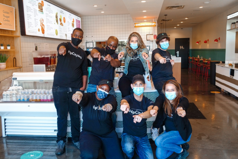 HipCityVeg employees are pictured at the shop's Radnor location.