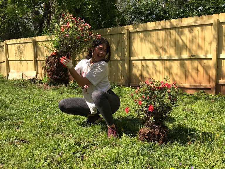 Nikka Duerte, 24, is fixing up her garden so she can invite her vaccinated friends over this summer. (Nikka Duerte)