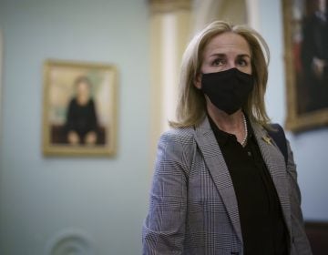 Rep. Madeleine Dean, D-Pa., a House impeachment manager in the second impeachment trial of former President Donald Trump, departs at the close of the first day of the proceeding, at the Capitol in Washington, Tuesday, Feb. 9, 2021. Trump was charged by the House with incitement of insurrection for his role in agitating a violent mob of his supporters that laid siege to the U.S. Capitol on Jan. 6, sending members of Congress into hiding as the Electoral College met to validate President Joe Biden's victory. (J. Scott Applewhite / AP Photo)