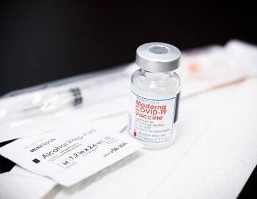 A close-up of the Moderna COVID-19 vaccine.