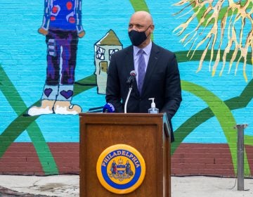 William Hite speaks at a press conference.