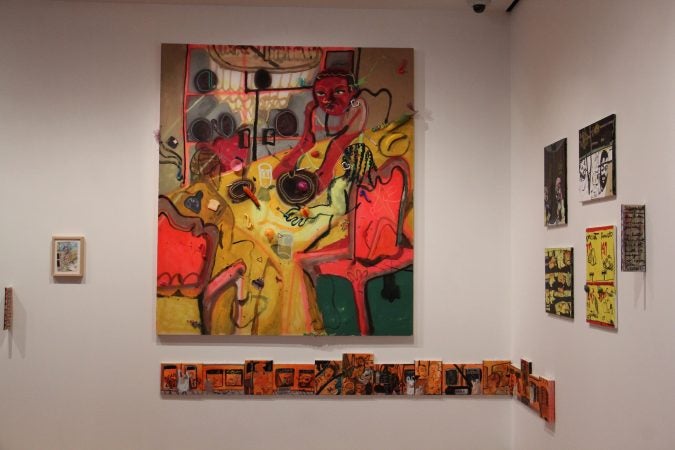 The work of Philadelphia artist Jonathan Lyndon Chase is displayed in the new contemporary art galleries at Philadelphia Museum of Art. (Emma Lee/WHYY)
