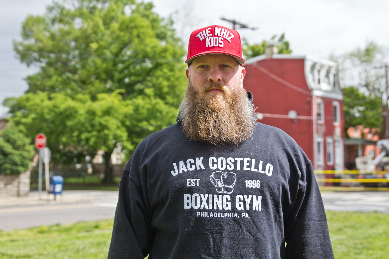 Brian Costello stands outside near St. Leo the Great