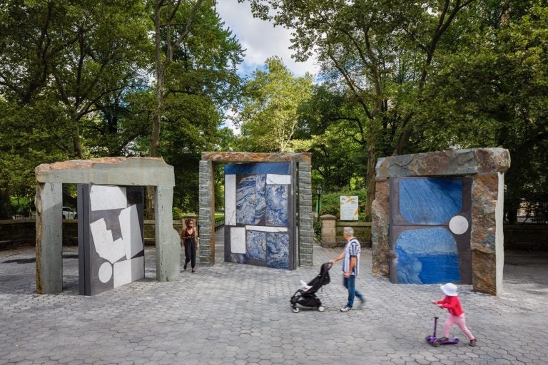 Sam Moyer’s ''Doors for Doris'' is on display in Central Park. All three parts will come to the Philadelphia waterfront in October. (Courtesy of Philadelphia Contemporary)