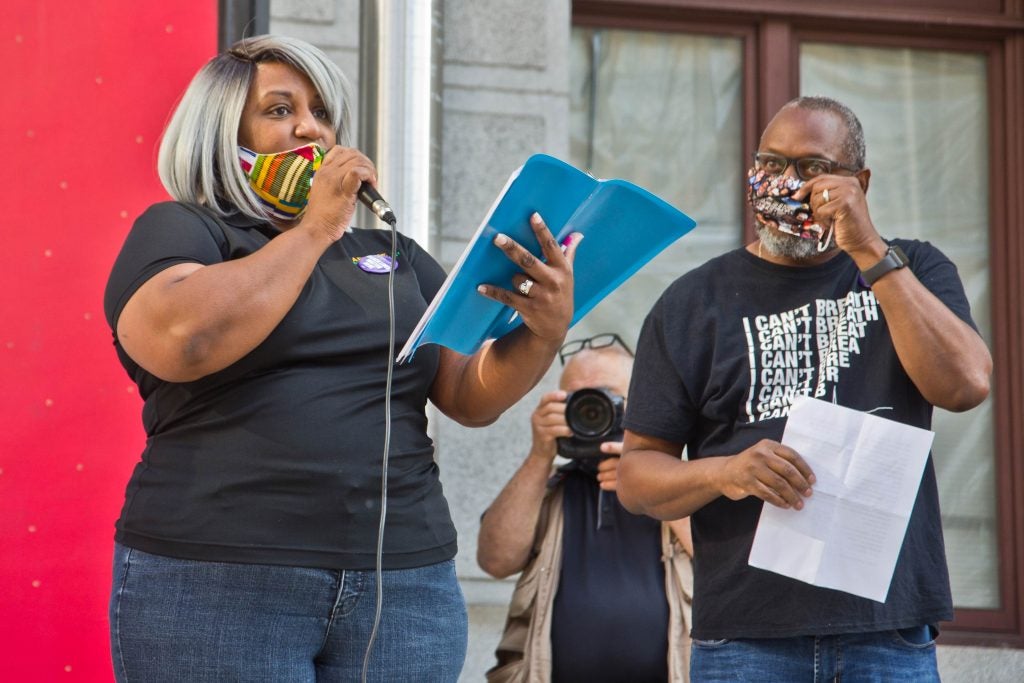 Nearly 100 Gather To Honor Life Of George Floyd Whyy