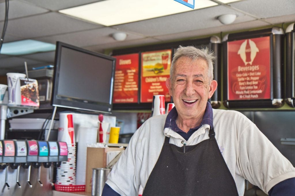 Mike Madafias is the semi-retired owner of the White Dolphin diner on the Wildwood boardwalk. (Kimberly Paynter/WHYY)