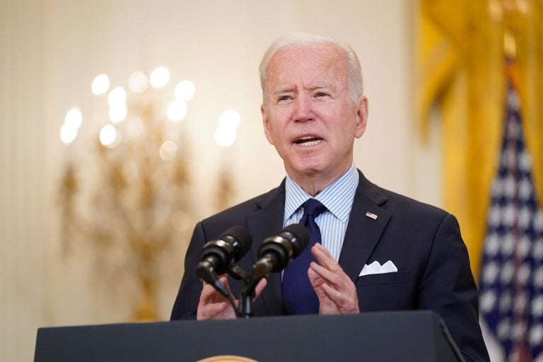 President Joe Biden speaks about the April jobs report in the East Room of the White House, Friday, May 7, 2021, in Washington. (AP Photo/Patrick Semansky)