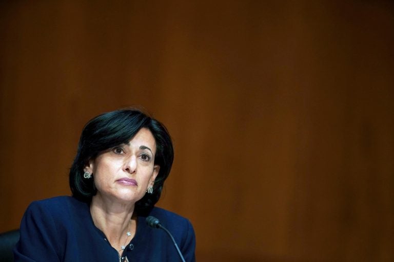 Centers for Disease Control and Prevention Director Dr. Rochelle Walensky testifies during a Senate Health, Education, Labor and Pensions Committee hearing to examine an update from Federal officials on efforts to combat COVID-19 on Tuesday, May 11, 2021, on Capitol Hill, in Washington. (Greg Nash/Pool via AP)