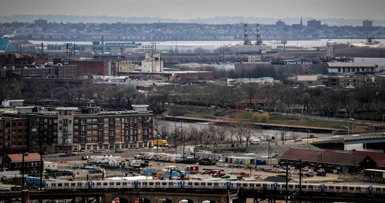 In this Tuesday April 10, 2018, file photo are sections of Newark and the Passaic River in New Jersey. (AP Photo/Seth Wenig)