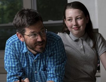 Jay Wamsted, left, and his daughter, Kira, are photographed on Thursday, May 20, 2021 in Smyrna, Ga. Wamsted, who is an 8th grade math teacher, allowed his daughter to skip testing this year. (AP Photo/Ben Gray)