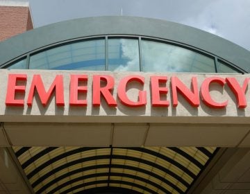 A close-up of the entrance to an emergency room.