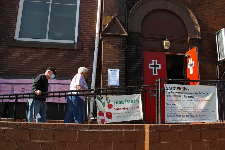 Voters arrive at Snyder Avenue Congregational Church to vote