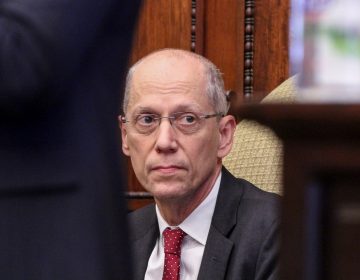 Philadelphia Health Commissioner Thomas Farley listens during a press briefing in March 2020, at the start of the pandemic. (Emma Lee/WHYY)