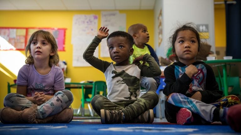 Noah Goliday in his pre-K class at Elsie Whitlow Stokes Community Freedom Public Charter School. A system launched in 2014-15 permits families to navigate the some 230 DCPS and charter school options in the city via a single online application, then matches students to their top choice schools via a groundbreaking algorithm that helped win it's creator the 2012 Nobel Prize in economics. (Photo by Evelyn Hockstein/For The Washington Post via Getty Images)