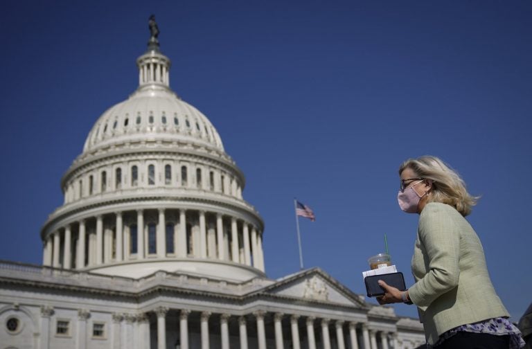 Rep. Liz Cheney of Wyoming, seen here outside the U.S. Capitol