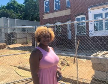 Stacy Shamburger says West End's new housing units will provide homes for young adults who have left the foster care system. (Cris Barrish/WHYY)