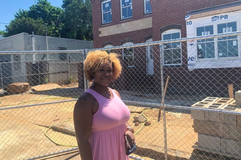 Stacy Shamburger says West End's new housing units will provide homes for young adults who have left the foster care system. (Cris Barrish/WHYY)