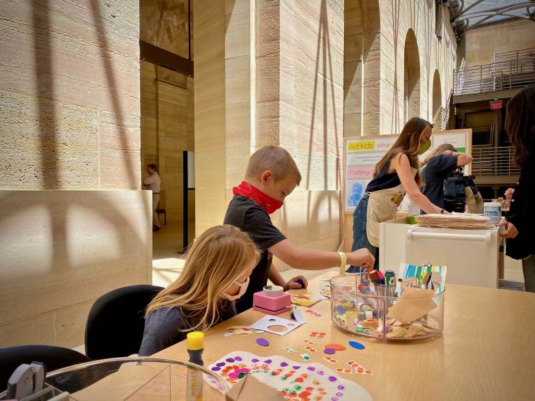 Brendan and Bronwyn Bradley, have been participating in museum art classes for five years. (Kaamil Jones for WHYY)