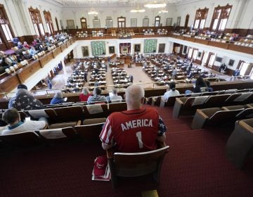 Gerald Welty sits the House Chamber at the Texas Capitol  as he waits to hear debate on voter legislation in Austin, Texas, Thursday, May 6, 2021. (AP Photo/Eric Gay)