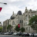 A Temple University building is pictured in Philadelphia