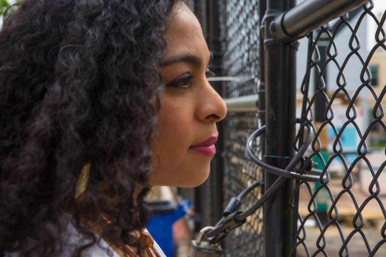 Gabriela Watson-Burkett observes the playground and reminisces of her first experience living in Philly in 2013, coming from Sao Paulo, Brazil. (Burkett Photography for WHYY)