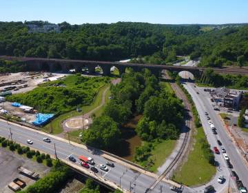 An aerial view of Coatesville