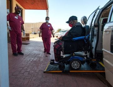 Poverty and disability are linked to lower vaccination rates in some rural communities. The Vaccination Transportation Initiative sponsored van helps rural residents get the COVID-19 vaccine in rural Mississippi. The effort works to overcome the lack of transportation and access to technology for rural residents. (Rory Doyle/Bloomberg via Getty Images)