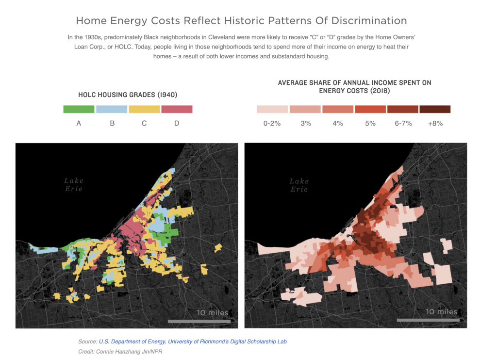 Maps show Home Energy Costs Reflect Historic Patterns Of Discrimination