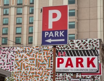 A parking lot at Juniper and Race streets in Center City.